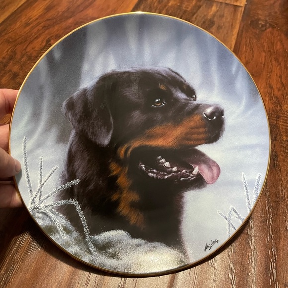 Danbury Mint Other - Limited edition plate from the collectors series Rottweilers - Frosty Morning